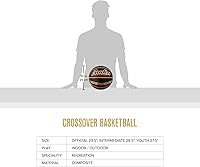 Vista 3 de Baden Crossover Composite Pelota De Baloncesto. Negro/Naranja