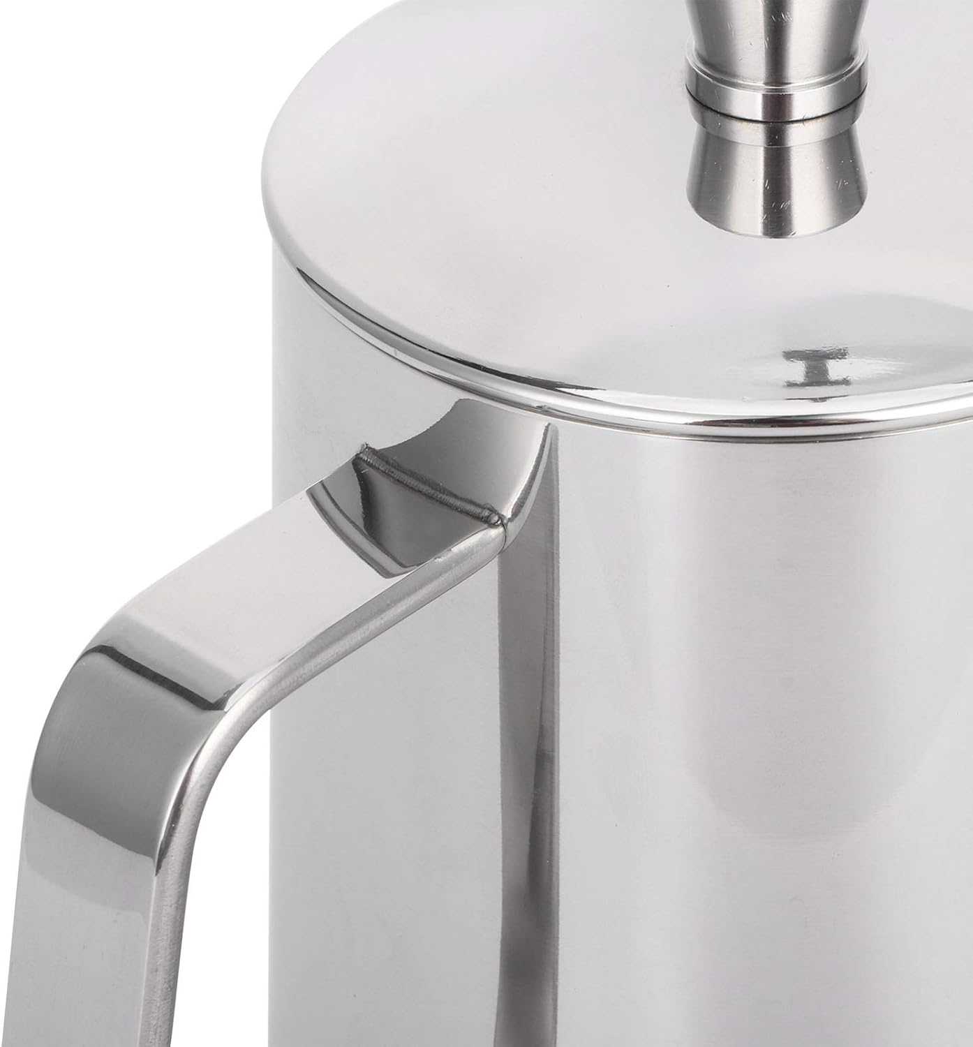 Coffee Kettle, 600ml, 304 Stainless Steel, Long Narrow Spout with Lid, Silver, 8.7 Inch Length