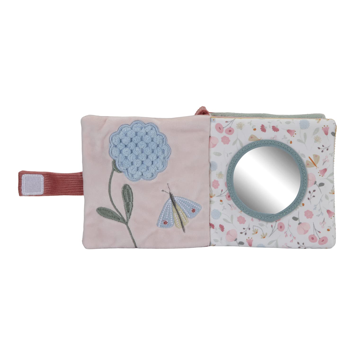 Little Dutch 8719 - Libro de tela para cochecitos, diseño de flores y mariposas (11,5 x 11,5 x 4 cm)