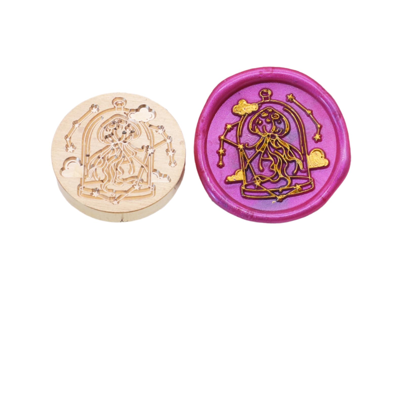 Kalttoy Series Wax Seal Stamp Head Metal Wax Stamp Head for Valentines Card Birthday Card Invitations Envelope