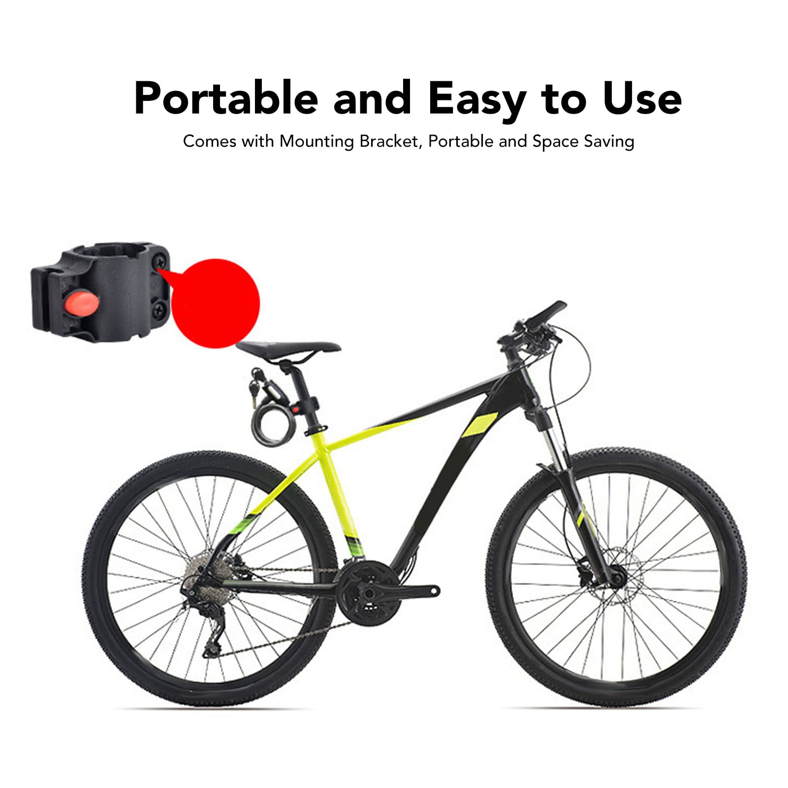 Bike Lock Cable Coiled Cable Lock Anti Theft Cable Lock with Thickened Steel Rope and Mounting Bracket for Bikes Motorcycles Scooters Trucks Gates Fences Matte Black 4.9ft Long 2