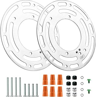 2 Pack Universal Light Fixture Mounting Bracket, 4 Inches Diameter Steel Round Light Crossbar, Mounting Bracket for Wall Light, Ceiling Light, Chandelier