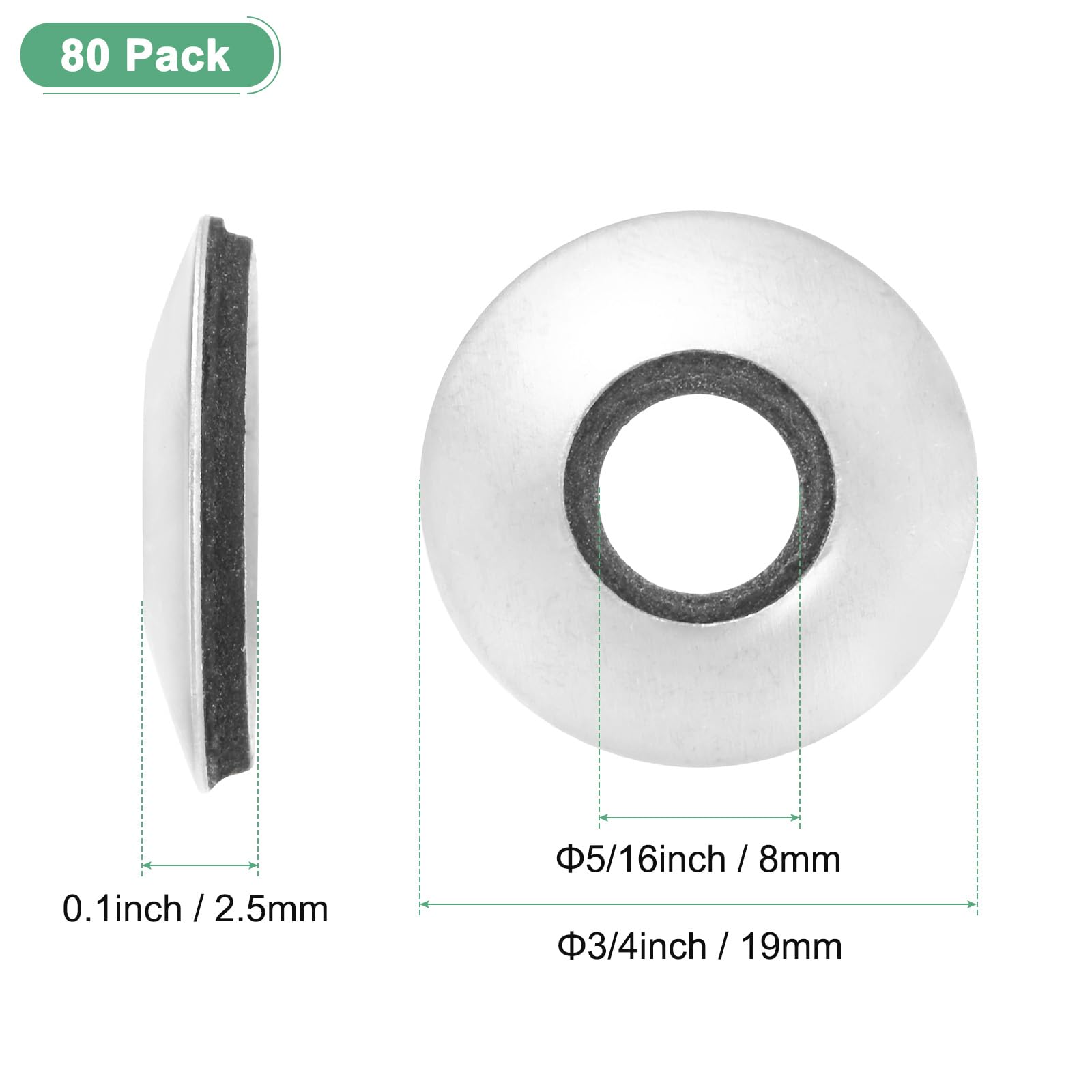 M METERXITY M8x19mm EPDM Bonded Sealing Rubber Washers - Image 3
