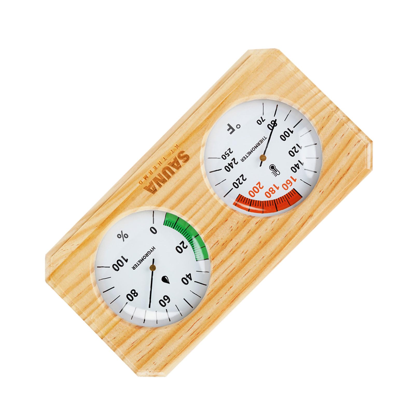 Wooden Hygrometer Thermometers Combo Digital Display Specifically for Home Spa Sauna Room and Baths Simple Steambath Thermometers