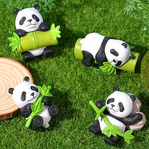Image of FunBlast Panda Miniature Figurines - Decorative Showpiece, Gift for Him /Her, Diwali Deepwali New Year Home Decor, Bedroom, Living Room, Office, Table, Car Dashboard (Style-A)