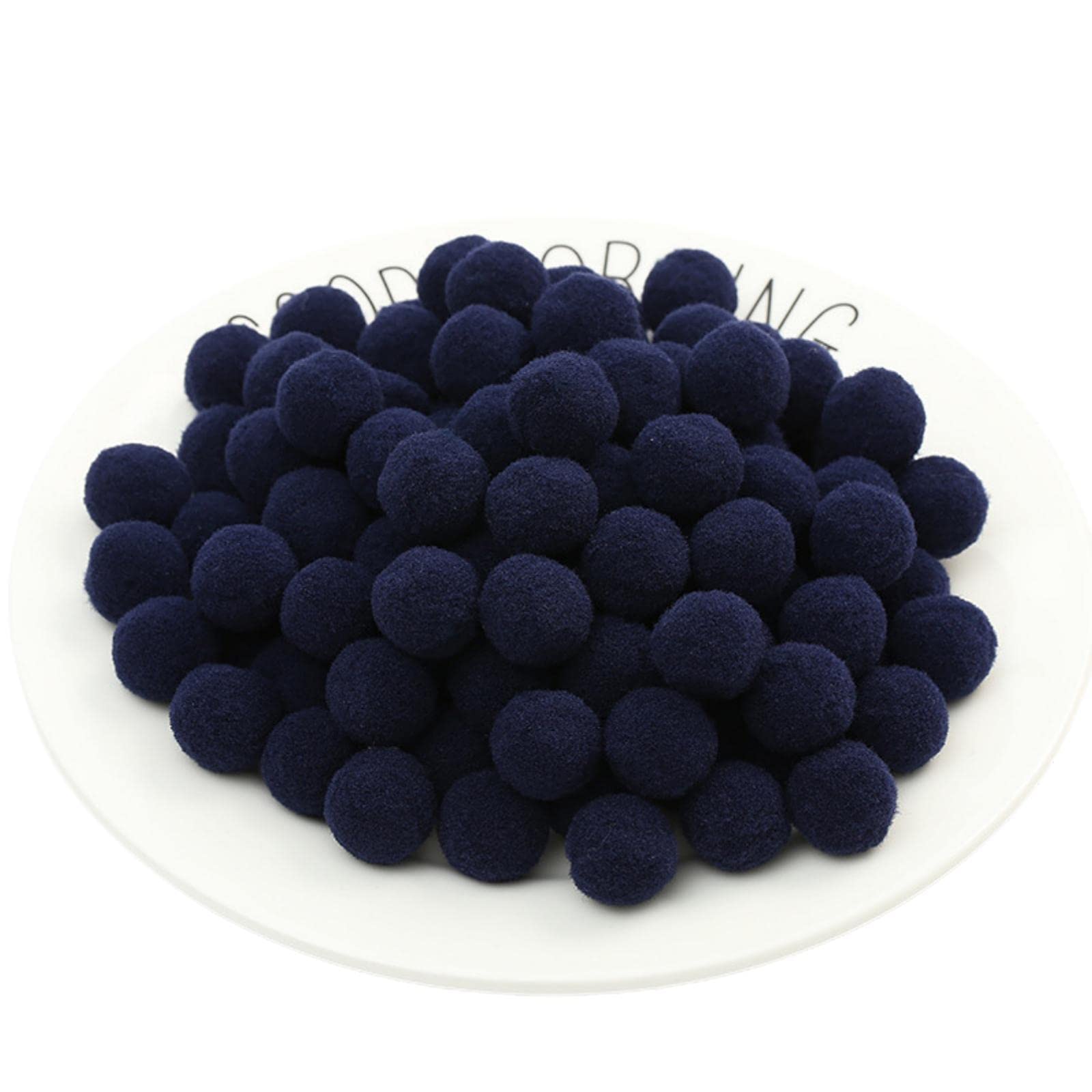 300 Pompon Mini In Cotone 20mm - Blu Reale Per Decorazioni Fai Da Te, Natale, Matrimoni E Craft