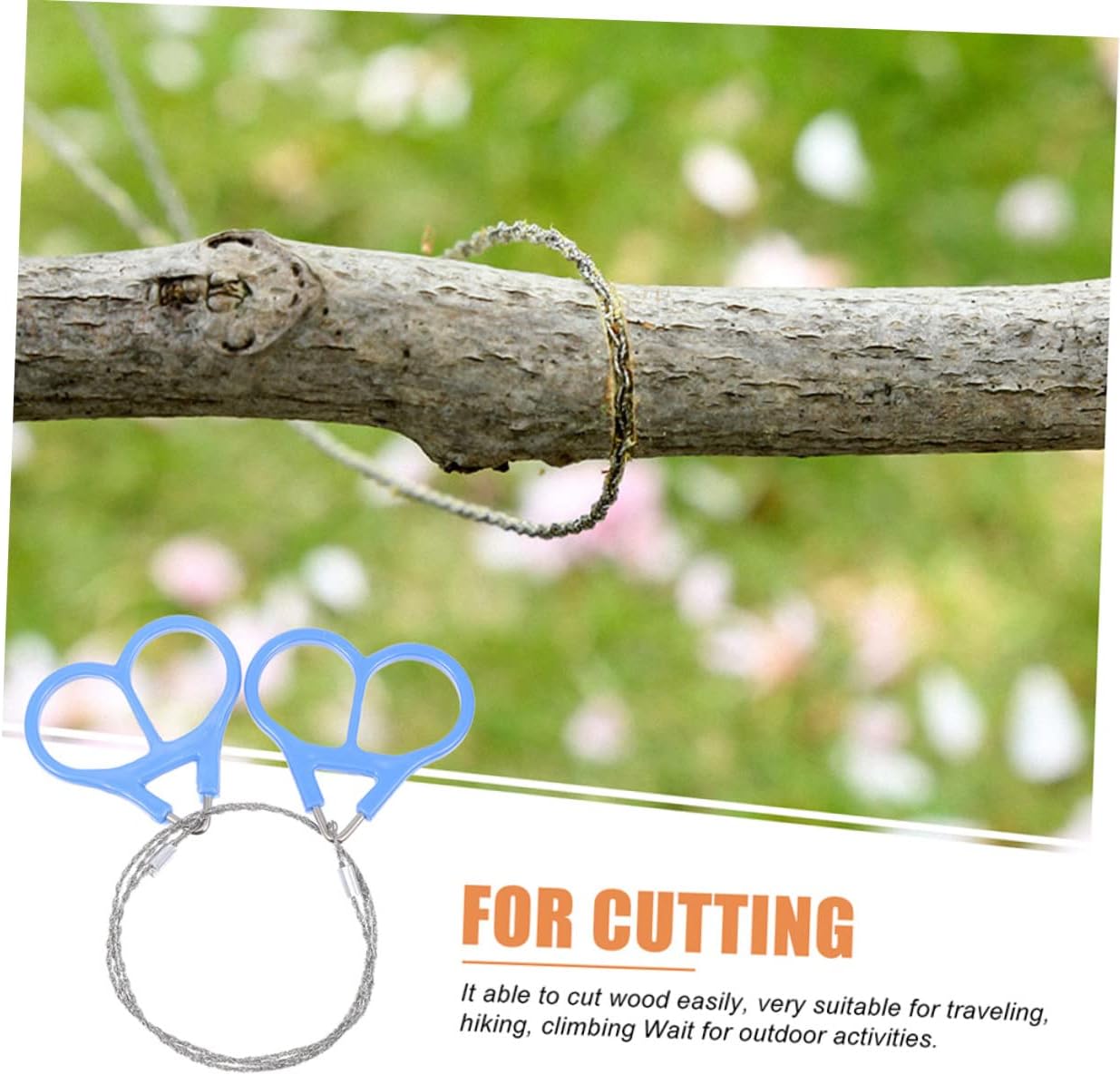 TEHAUX 8pcs Stainless Steel Wire for Outdoor Survival Emergency Cutting Tool for Camping and Hiking Chain Rope for Tree and Cutting
