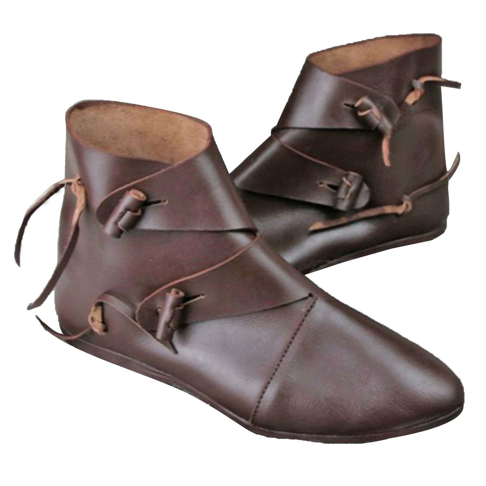 Cachorro Bottes Plates Basses Pour Femmes, 1 Paire De Bottes En Cuir Rétro PU Cosplay Viking Médiéval, Chaussures Pour Hommes Pirate Knight Prince, Accessoires De Fête De Costume D'Halloween,Noir,34 Cachorro Bottes Plates Basses Pour Femmes, 1 Paire De Bottes En Cuir Rétro PU Cosplay Viking Médiéval, Chaussures Pour Hommes Pirate Knight Prince, Accessoires De Fête De Costume D'Halloween,Noir,34