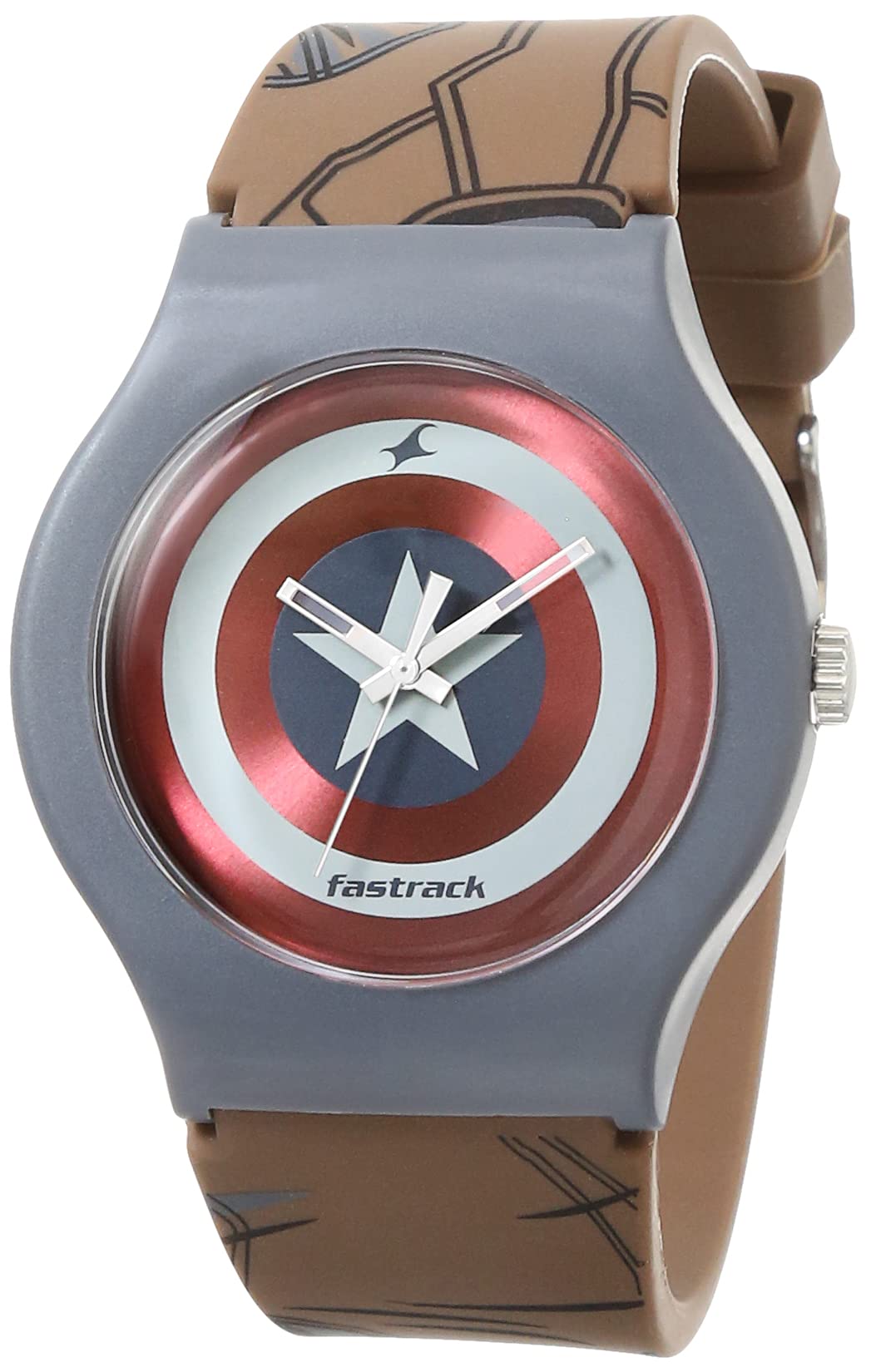 Fastrack Silicone Analog White Dial Brown Strap Unisex-Adult Watch-9915Pp91 (B09B29GL5R) Amazon Price History, Amazon Price Tracker