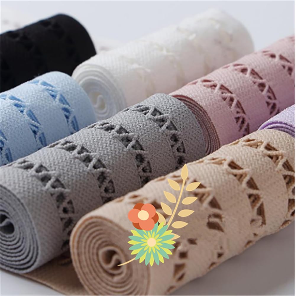 Elastico ondulato 7 cm – Elastico in rete traspirante per abiti, gonne e costumi da bagno – Elastico piatto per pantaloni in gomma elastico e indeformabile bianco 30 metri