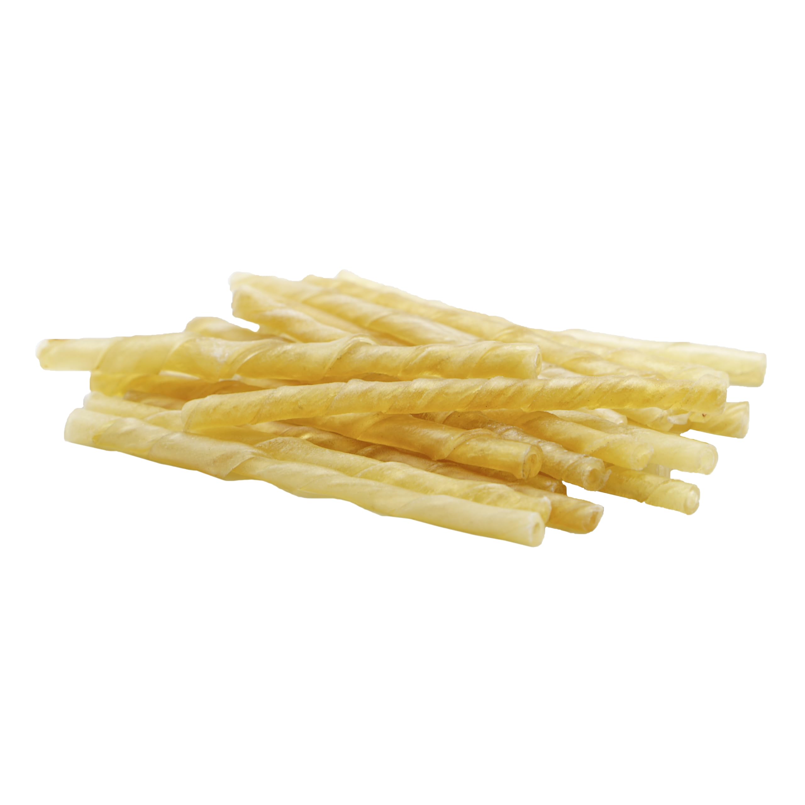Rinderhaut-Kaustange 100 Stück - Rinderhaut - Kaustangen für Hunde - Dentalsticks - Kaurollen für Hunde - Kausticks - Kaurollen gedreht - Beef Twisted Sticks