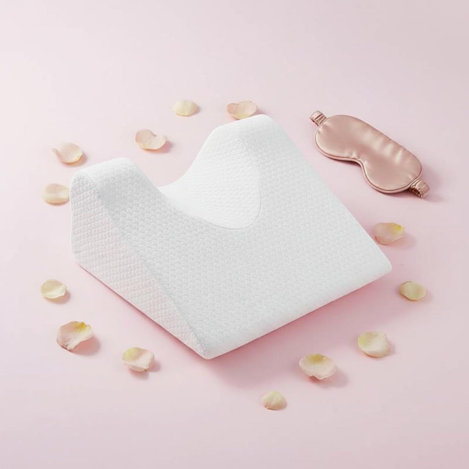 Almohada de Recuperación Facial Forma Ergonómica Almohada Espuma Memoria Diseño Contorneado Cojín Postural para Dormir