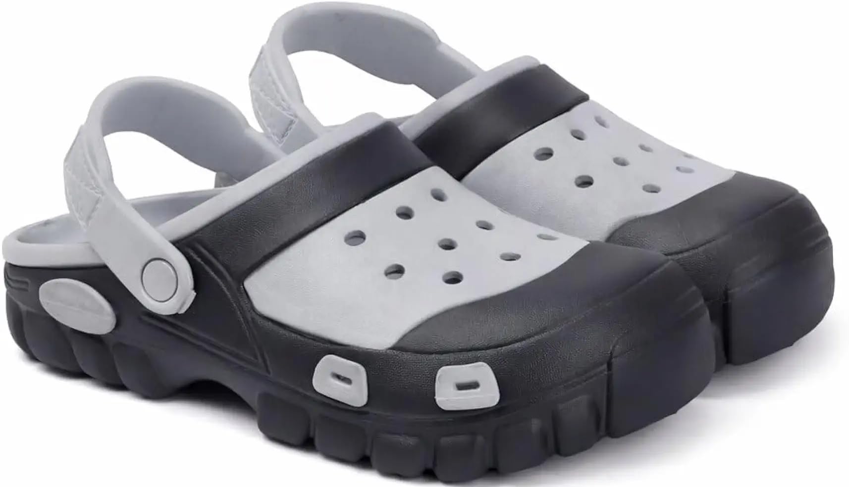Stylish Unisex Clogs Sandals Grey and Black-image-6