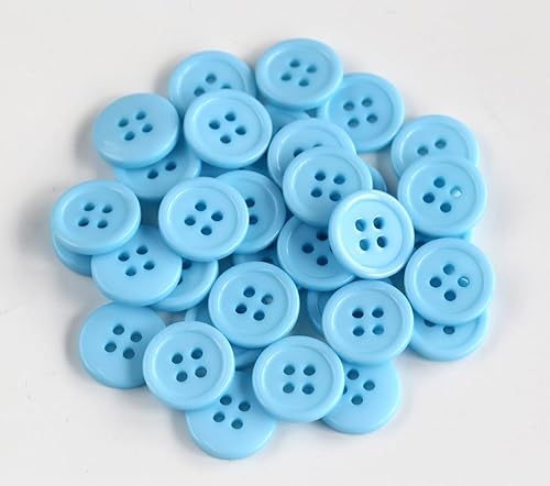 Miniatura 20 de 160 botones de costura de 5/8 pulgadas (0.591 in) para ropa, botones de color gris oscuro, botones de color gris oscuro, manualidades, proyecto