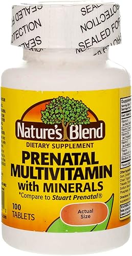Nature's Blend Fórmula prenatal multivitamínica 100 CT (paquete de 2)