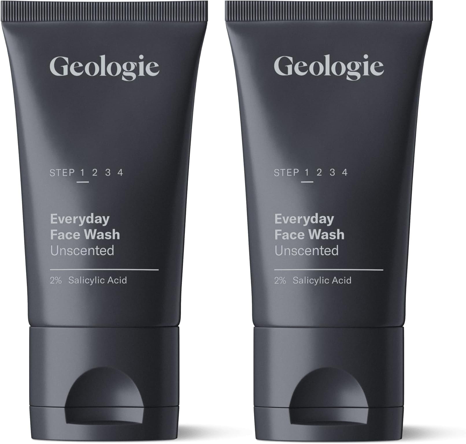 Geologie Unscented 2% Salicylic Acid Face Wash - 2-pack - Acne, Oily Skin, Exfoliating Face Cleanser