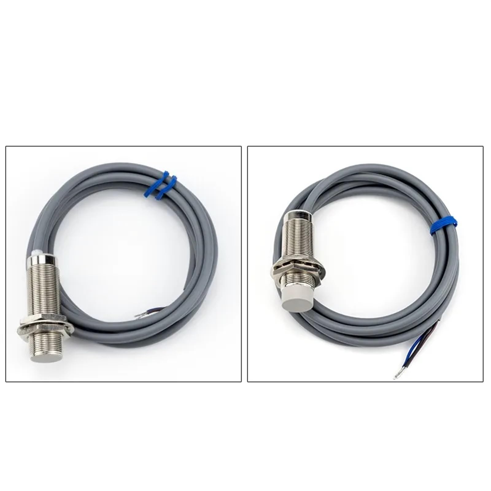 1 Uds interruptor de Sensor inductivo M18 con rosca sin rosca NPN PNP 3 cables interruptores de proximidad NO NC 5mm 8mm 12mm 16mm 20mm(M18 Flat Head,NPN NC,Detect Distance 5mm)