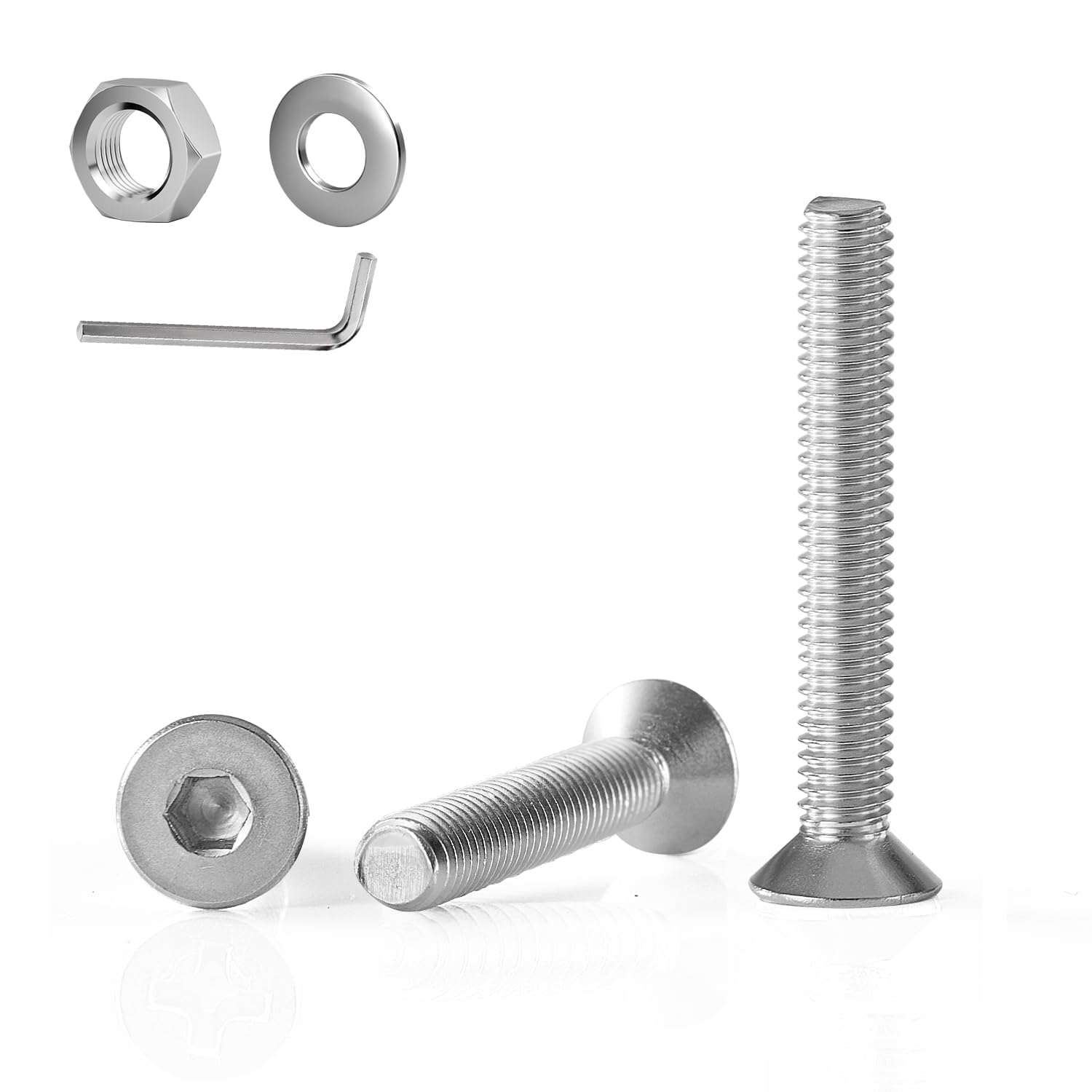 GOHODOMINO M6×45mm (20Stück) Zylinderschrauben mit Innensech
