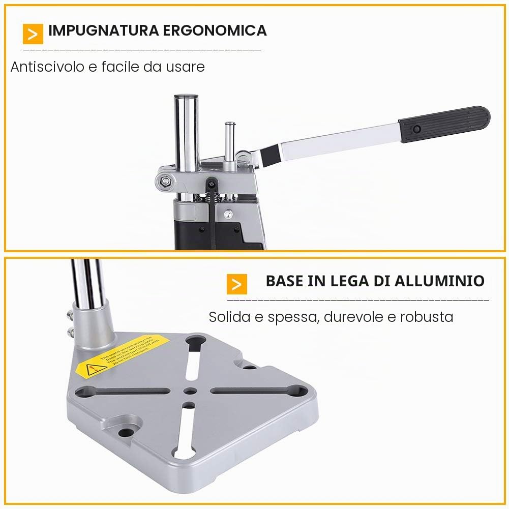 Greensen Supporto per Trapano Banco per Trapano Supporto per Trapano Regolabile Supporto per Trapano Supporto per pressa Strumenti di Riparazione del banco Lavoro per la Foratura Base