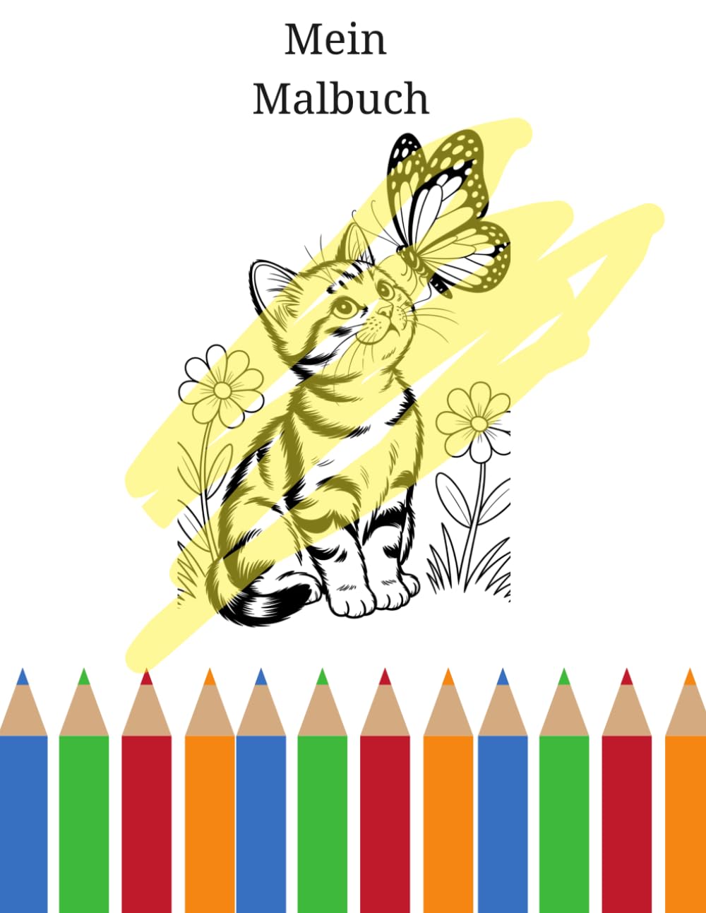Katzen Malbuch für Kinder 3–8 Jahre: Malspaß mit süßen Katzen – Perfekt für kleine Tierfreunde