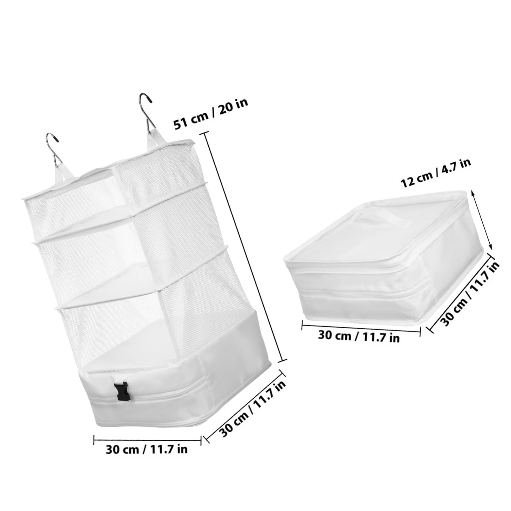 Mipcase Organizador Colgante De Ropa De Viaje 3 Capas Bolsa Pequeña Tela Oxford Resistente Ahorro De Espacio para Armario Maletas Doméstico y Viaje