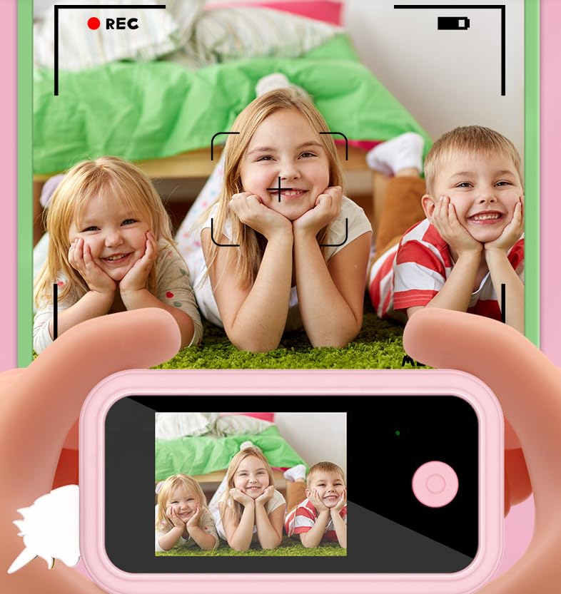 Image of Kids Touchscreen Smartphone Toy with 2.4 inch Color Screen-1080P- MP3 Music Player- in Built Games & Wallpapers (Pink)