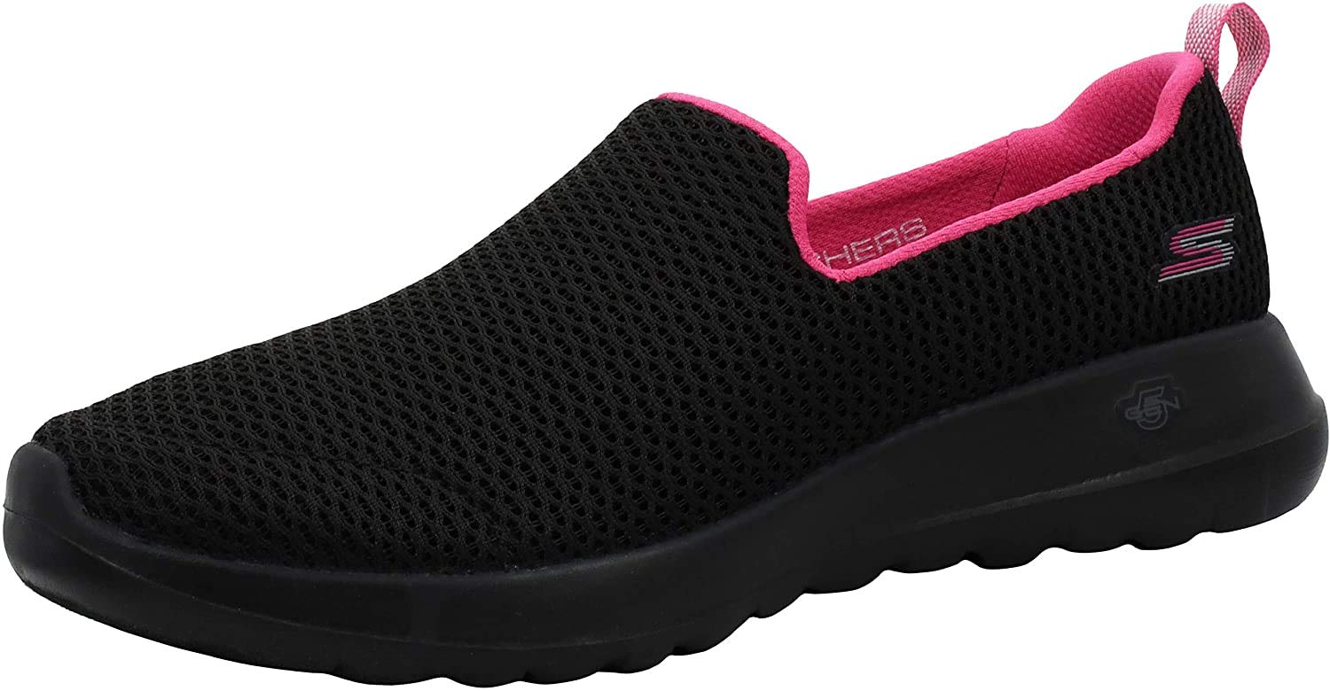 Skechers Womens Walking Sneaker, Black, 6.5 Wide US