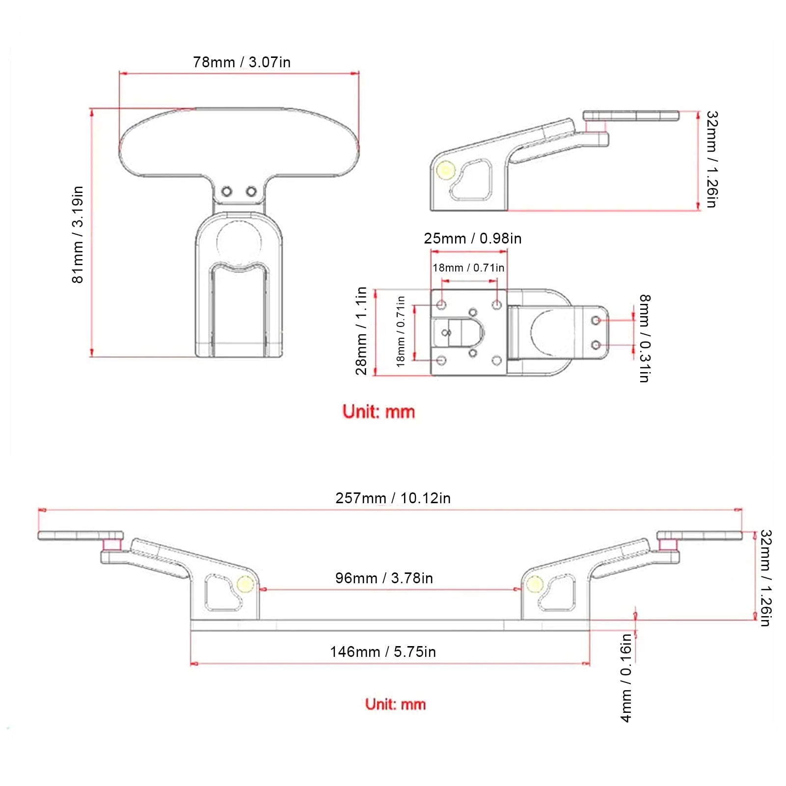 Generic Wspornik CNC ze Stopu Aluminium Magnetyczna Dźwignia Zmiany Biegów do Kierownicy Fanatec, łatwa Instalacja Łopatka Zmiany Biegów dla Graczy w Gry Wyścigowe