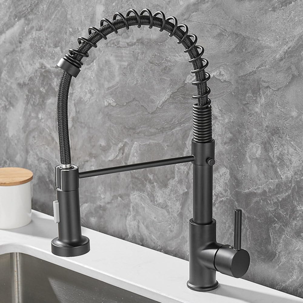 MXXQRHF Removable Kitchen Faucet Gourmet Kitchen Removable for Kitchen Sink Mixer Tap for Sink Black Luxury,Kitchen Faucet 1,China