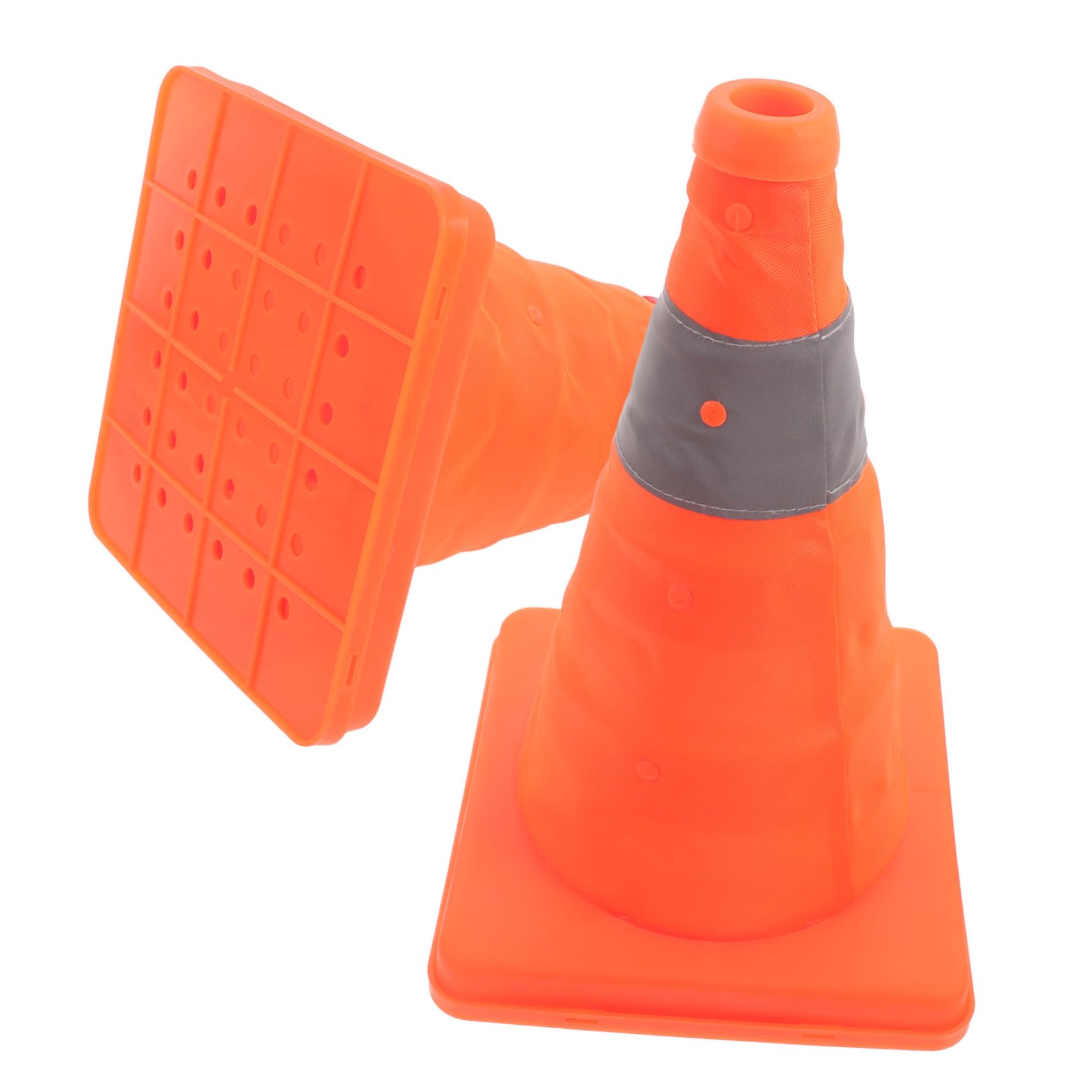 BELLIFFY 2pcs Road Cone Traffic Cones Orange Safety Cones Safety Cones for Pop-up Orange Cone Parking Cones for Drivers Training Reflective Safety Cones Orange Cones for Parking Plastic