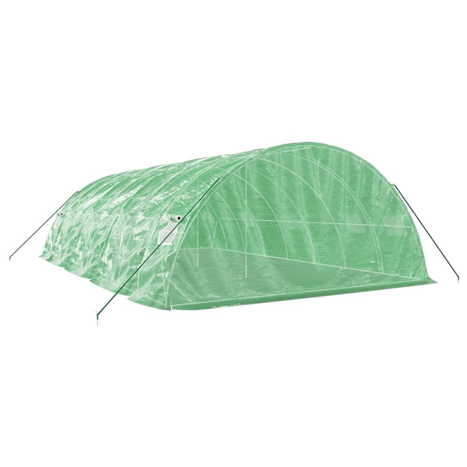 Homgoday Szklarnia ogrodowa, szklarnia ze stalową ramą zieloną 40 m² 8 x 5 x 2,3 m, szklarnia ogrodowa szklarnia ogród warzywny szklarnia balkonowa szklarnia do ogrodu szklarnia