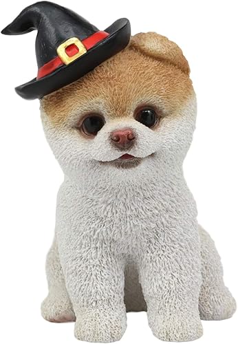 Miniatura 6 de Ebros Sombrero de paja Boo La estatua de perro de Pomerania más linda del mundo, mascota Pal perros, raza coleccionable, pomeranios, figura