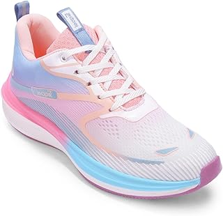 Liberty LEAP7X SINESTAR-E Women Running Shoes – Pink &amp; Teal Blue Sports Sneakers | Lightweight Gym &amp; Training Shoes for Wo