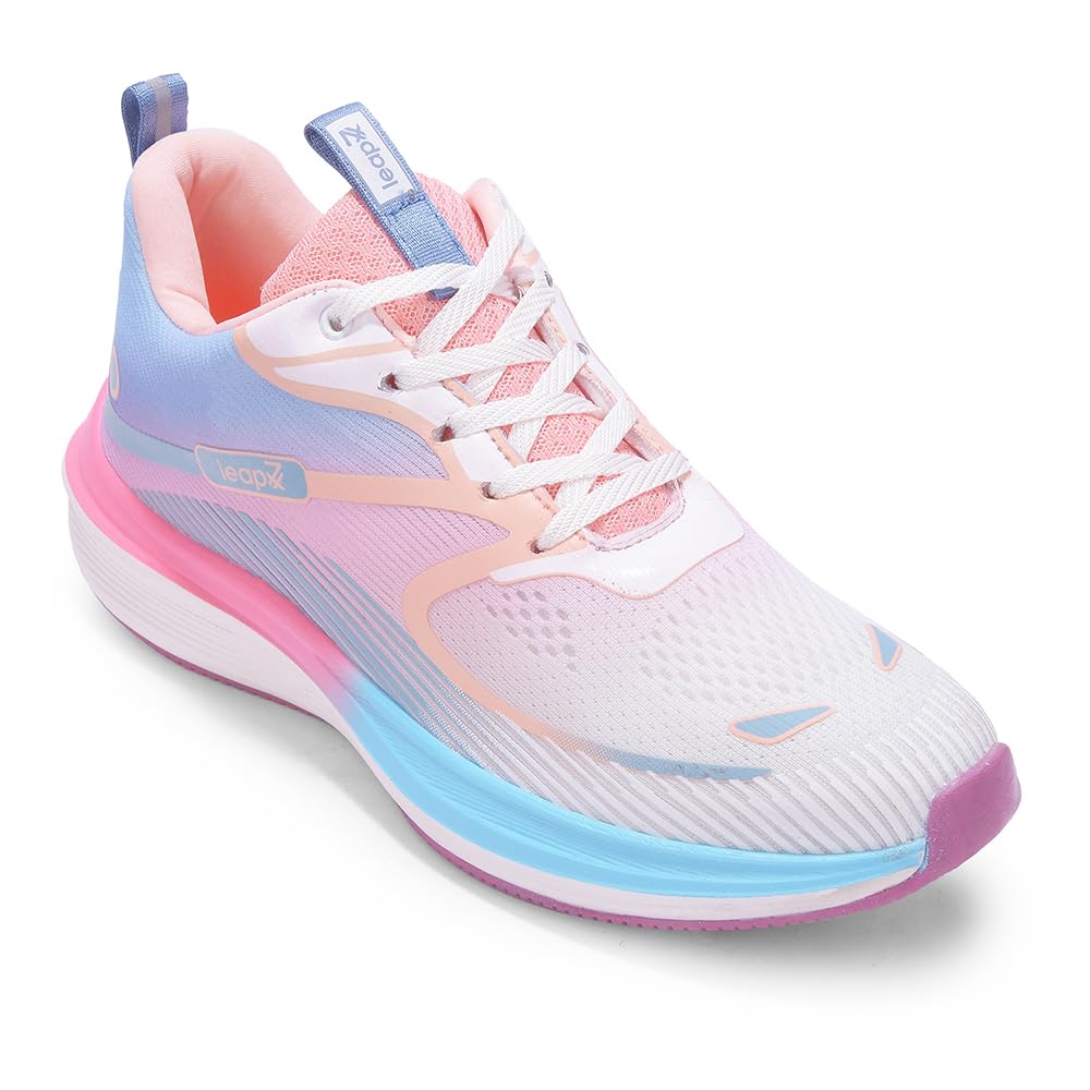 LEAP7X SINESTAR-E Women Running Shoes – Pink & Teal Blue Sports Sneakers | Lightweight Gym & Training Shoes for Women, Comfortable Jogging & Walking Footwear-image-19