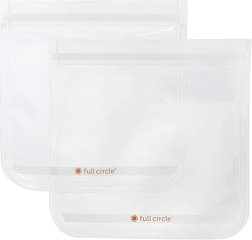 Full Circle- Bolsas reutilizables ZipTuck, Juego de sándwich, Transparente