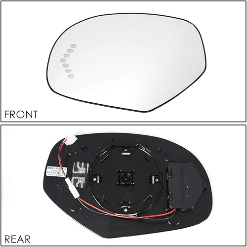 Miniatura 6 de DNA Motoring SMP-060-L Izquierda/Conductor Puerta Lateral Espejo Retrovisor Vidrio w/Calentador+LED Señal de Giro