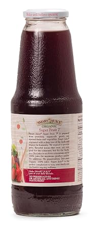 Smart Juice Super Fruit 7 Organic Juice - 100% Juice, Not From Concentrate - 33.8 fl oz (1L) - (Pack of 6)