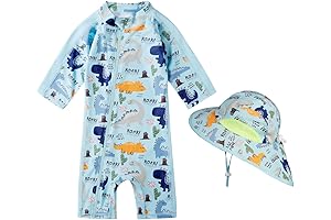 Baby Swimsuit with Sun Hat