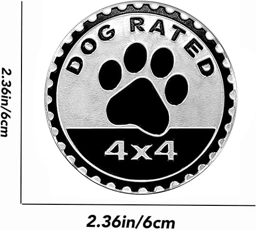 Miniatura 4 de Emblema clasificado de 4 x 4 pulgadas, emblema 3D, emblema redondo, calcomanías de insignia de automóvil, calcomanías compatibles con Jeep Wrangler,