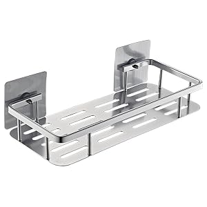 Bathroom Floating Shelves Shower Caddy Organizer for Hanging Razor and Sponge Bathroom Basket Adhesive Shower Shelf Storage Kitchen