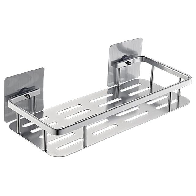 Bathroom Floating Shelves Shower Caddy Organizer for Hanging Razor and Sponge Bathroom Basket Adhesive Shower Shelf Storage Kitchen