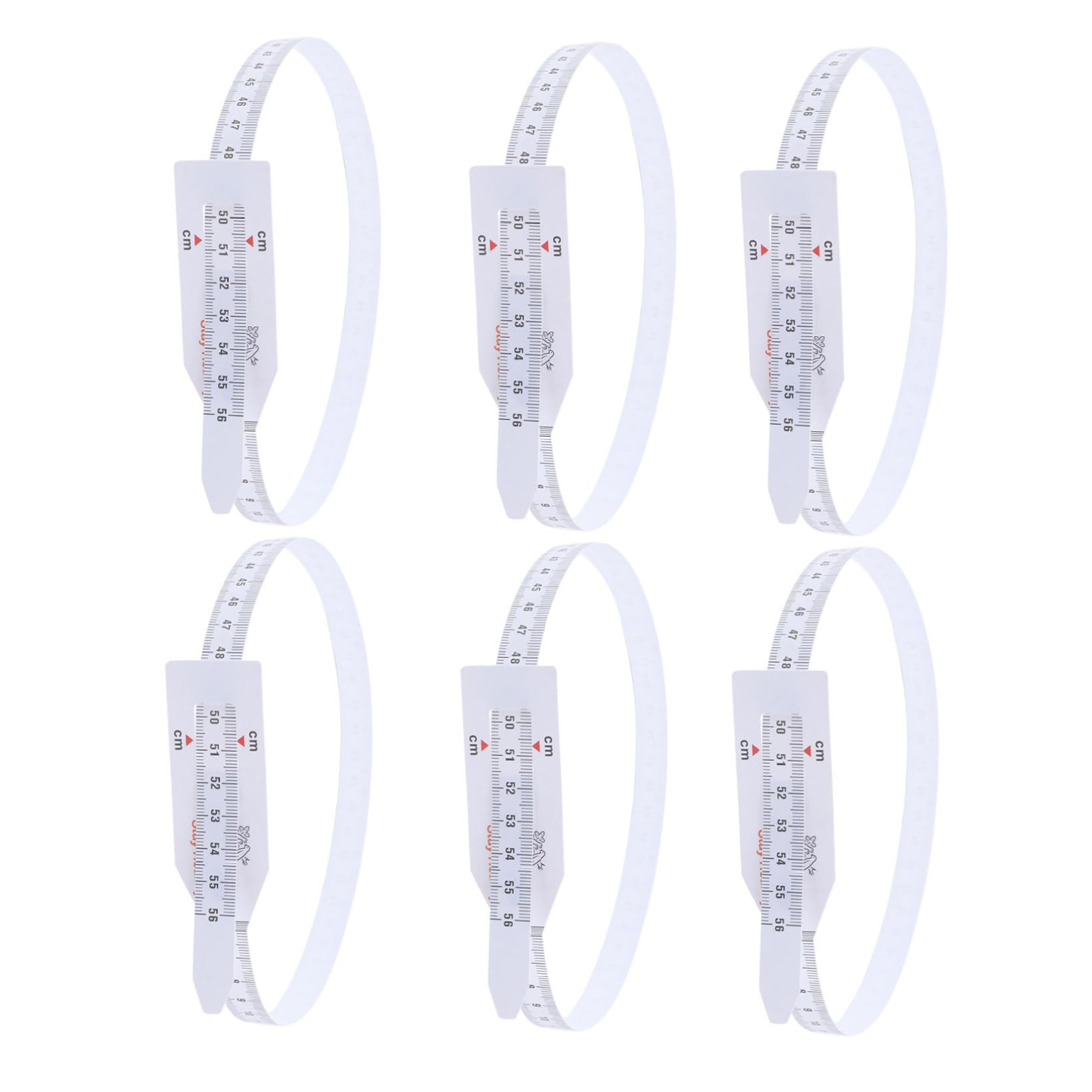 Uonlytech Mètre Ruban Bébé pour Tête et Bras Blanc 56 Cm Lot 6 Pièces Doux Peau Garçon et Filles Mesure Périmètre Crânien Suivi Croissance Couture Loisirs