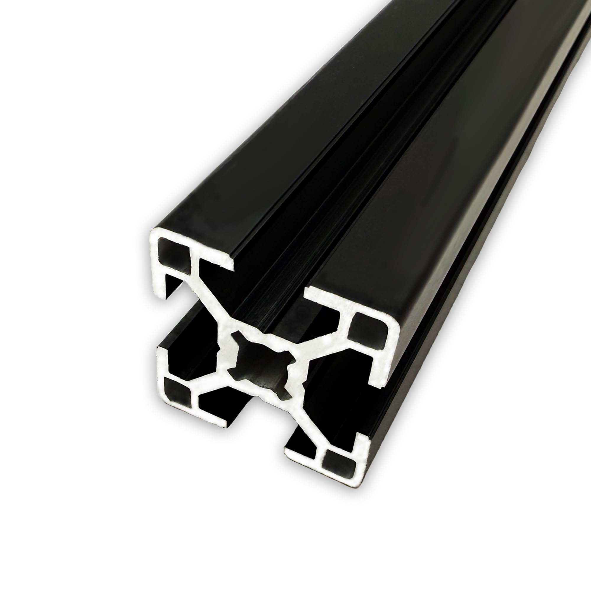 Aluprofil 30x30 mm | Nut 8 | 6 Stück mit 2 meter = 12 Meter | schwarz eloxiert E6/C35 | Aluminium Profil | Nutenprofil | Aluprofil | Alu Profil | Leicht | Montagesystem