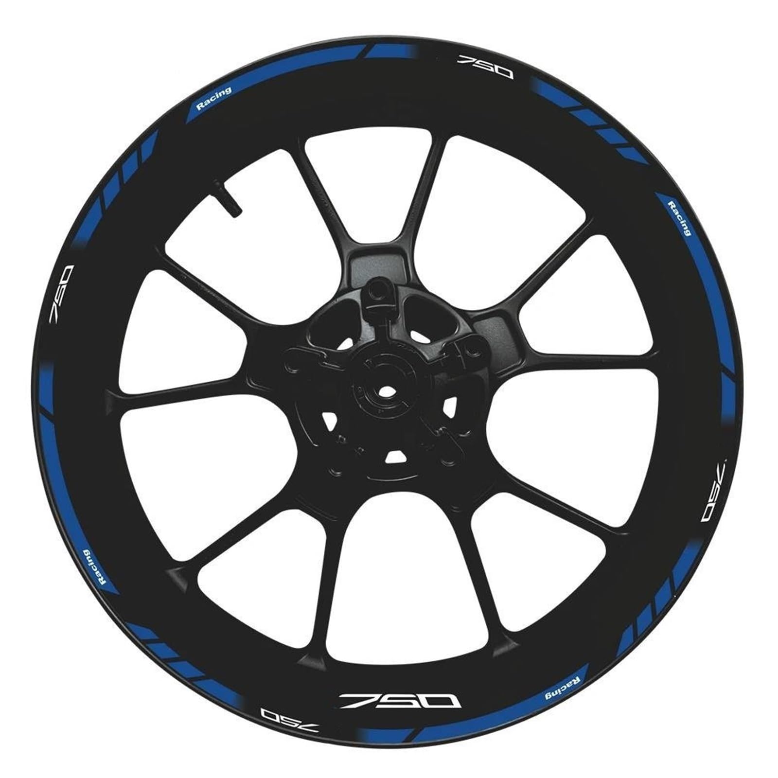 Motorcycle Rim Decal Decoration Set 17 Inch Wheel Hub Z 750 Reflective Waterproof Sticker for Kawasaki for Z750(Color8)