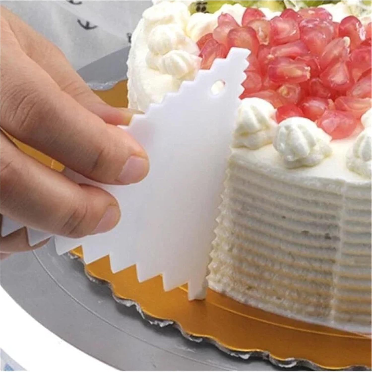2sets 14pcs Frosting Spatula Cake Scraper Fondant Spatulas Cream Cake Edge Smoother Plastic Rasper Cake Dough Pastry Spatulas Baking Tool Cutter