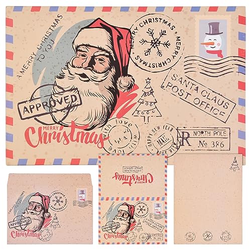 Jinlaili Cartões de Natal com envelope, 16 cartões de Natal 16 envelopes, cartão requintado para o Natal, Natal cartão de felicitações, para saudações familiares, amigos, crianças (15 x 10 cm)