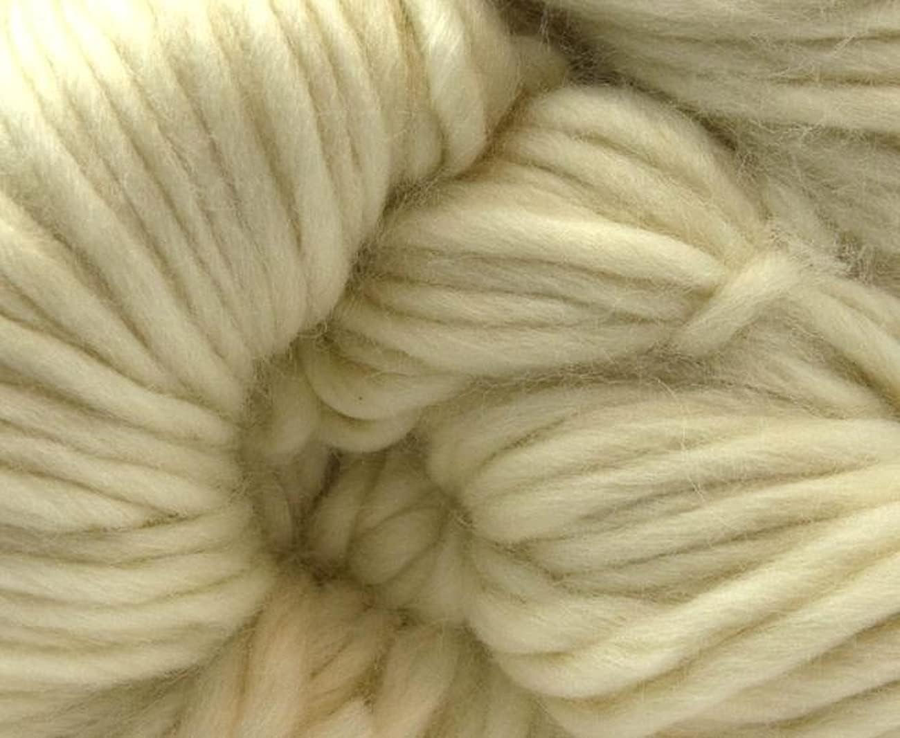 Revolution Fibers Merino Super Bulky (Chunky) Weight Yarn | 200 Grams, Approx 140 Yards, Thick Undyed White Yarn for Knitting, Crochet, Soft and Fuzzy Woolen Hank for Blankets, Sweaters, Hats