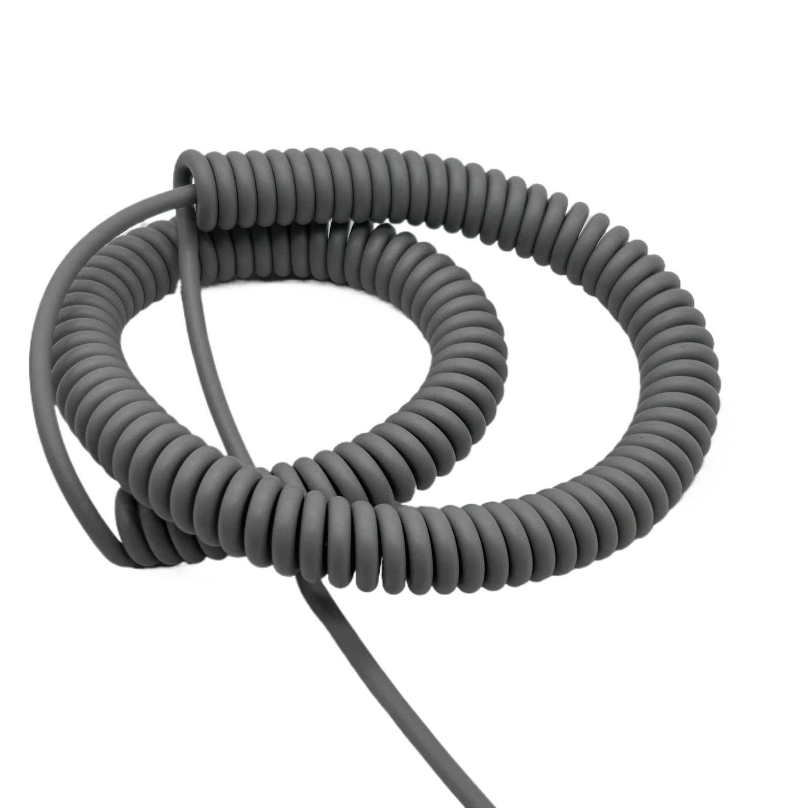 PULaif Spring Spiral Cable, 2 Core PU Spiral Spring Retractable Cable 5 Meters 3 Meters Stretch 0.3-1mm2(1mm2 17AWG)