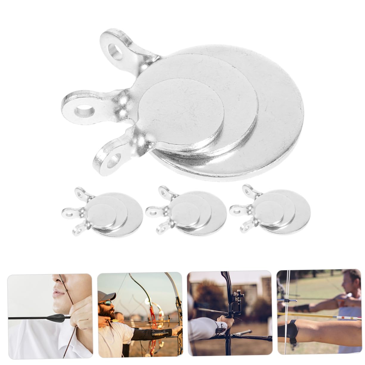 Anneome Set 12 Bersagli in Acciaio al Manganese Resistenti all'Usura Bersagli Portatili Facili da Appendere per Allenamento Tiro Indoor e Outdoor