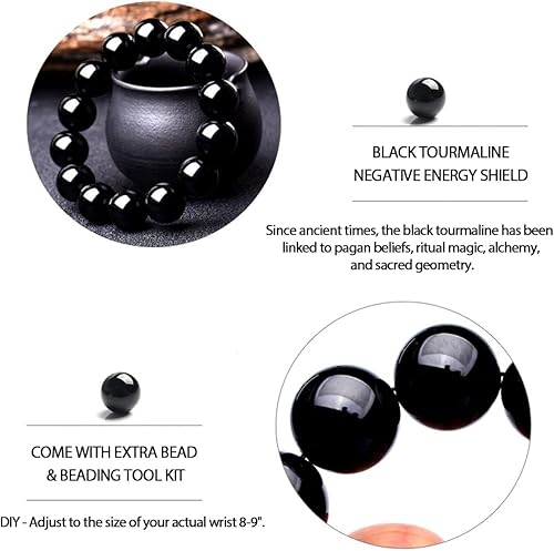 Vista 106 de Single-pack of pure gemstone bracelets Fluorita-10MM,100 mm Tiger Eye,10MM-Tigre rojo,Turmalina negra de 0.472 in,12MM-tigres rojos-9